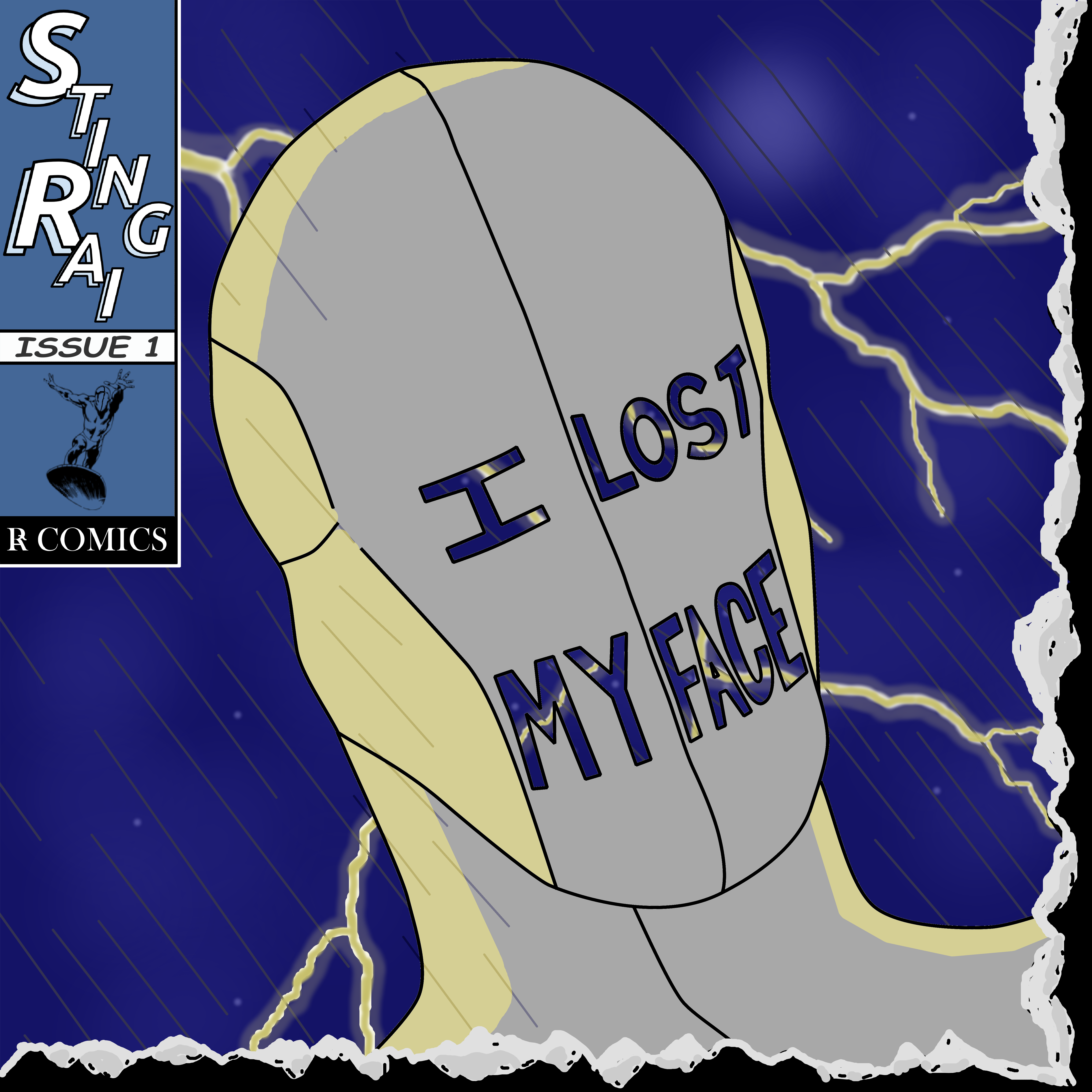 I lost my face (album cover v60), Digital (Krita)